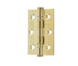 This is an image showing the Frelan - 76 x 50mm Stainless Steel Ball Bearing Hinges - Electro Brass available to order from T.H. Wiggans Ironmongery in Kendal
