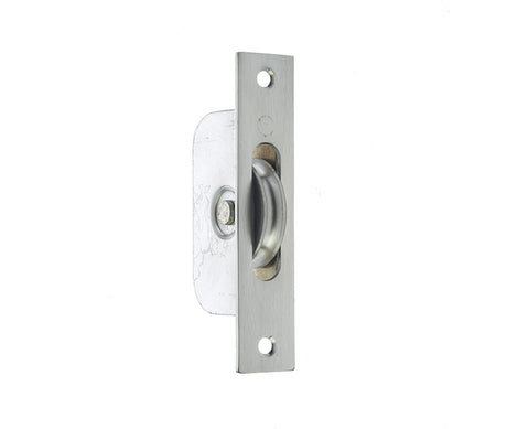 This is an image showing the Frelan - Brass Roller Sash Axel Pulley - Satin Chrome available to order from T.H. Wiggans Ironmongery in Kendal