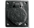 This is an image showing the Antique Black - 78x65mm Cylinder Cover available to order from T.H. Wiggans Ironmongery in Kendal