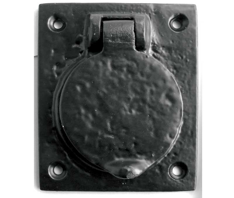 This is an image showing the Antique Black - 78x65mm Cylinder Cover available to order from T.H. Wiggans Ironmongery in Kendal