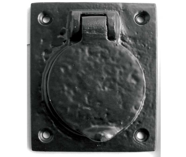 This is an image showing the Antique Black - 78x65mm Cylinder Cover available to order from T.H. Wiggans Ironmongery in Kendal