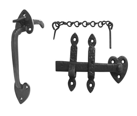 This is an image showing the Frelan - Thumb Latch - Antique Black available to order from T.H. Wiggans Ironmongery in Kendal