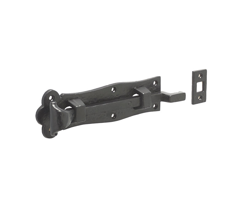 This is an image showing the Frelan - Necked Bolt 200mm - Antique Black available to order from T.H. Wiggans Ironmongery in Kendal