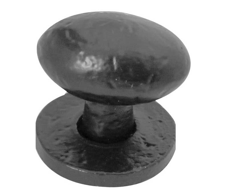 This is an image showing the Frelan - Oval Cupboard Knob - Antique Black available to order from T.H. Wiggans Ironmongery in Kendal