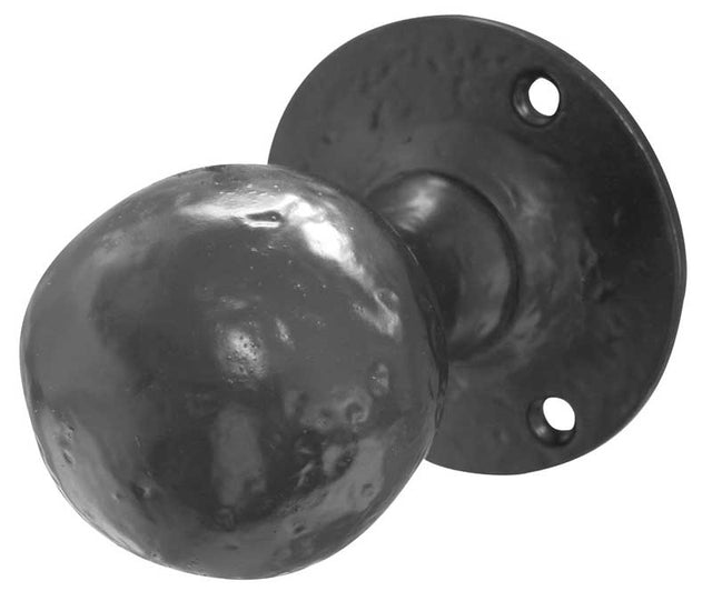 This is an image showing the Frelan - Ball Shaped Mortice Knobs - Antique Black available to order from T.H. Wiggans Ironmongery in Kendal