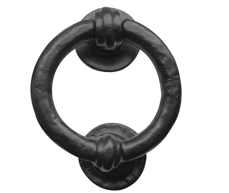 This is an image showing the Frelan - Ring Door Knocker - Antique Black available to order from T.H. Wiggans Ironmongery in Kendal