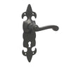 This is an image showing the Frelan - Fleur De Lys Lever Lock Handles available to order from T.H. Wiggans Ironmongery in Kendal