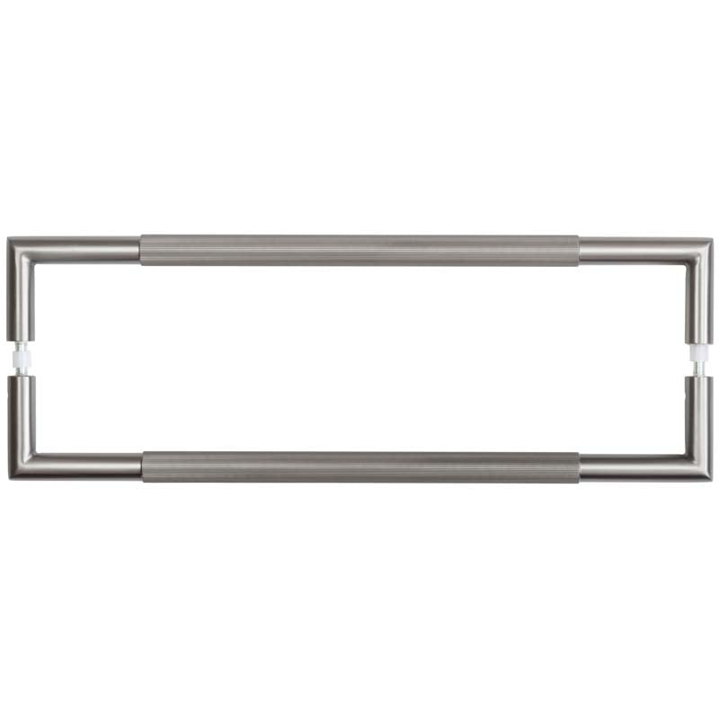 This is an image showing the Frelan - 425x20mm GM Mitred B/B Linear Knurled Pull Handle 304g available to order from T.H. Wiggans Ironmongery in Kendal