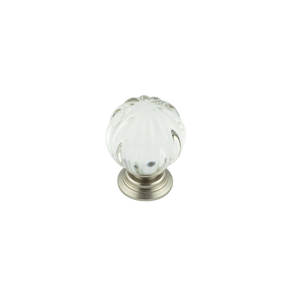 This is an image showing the Frelan - 25mm SN Pumpkin Ball Cupboard Knob available to order from T.H. Wiggans Ironmongery in Kendal