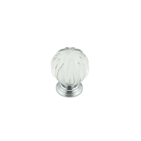 This is an image showing the Frelan - 30mm Polished Chrome Pumpkin Ball Cupboard Knob available to order from T.H. Wiggans Ironmongery in Kendal