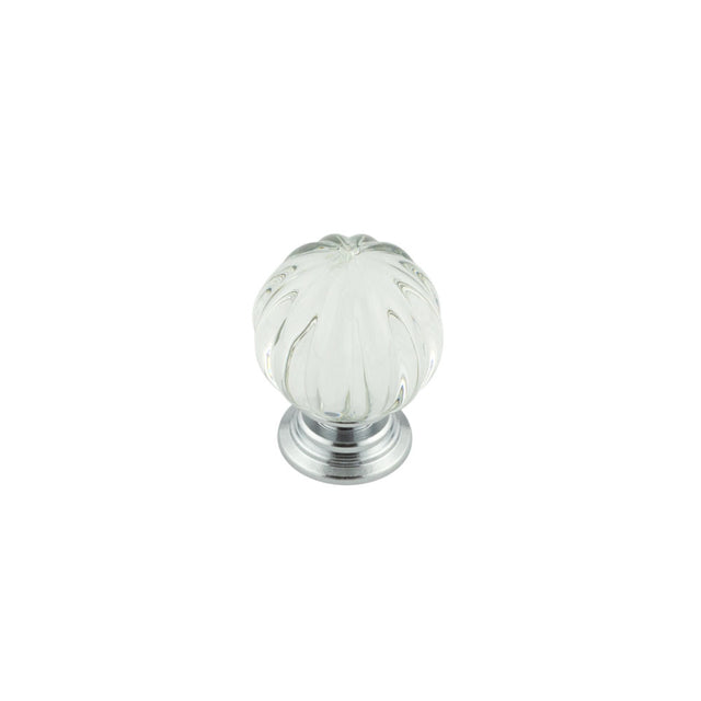 This is an image showing the Frelan - 35mm Polished Chrome Pumpkin Ball Cupboard Knob available to order from T.H. Wiggans Ironmongery in Kendal