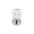 This is an image showing the Frelan - Polished Chrome Glass Pumpkin Mortice Knob available to order from T.H. Wiggans Ironmongery in Kendal