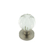 This is an image showing the Frelan - Satin Nickel Glass Pumpkin Mortice Knob available to order from T.H. Wiggans Ironmongery in Kendal