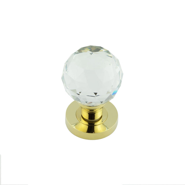 This is an image showing the Frelan - PVD Faceted Mortice Knob available to order from T.H. Wiggans Ironmongery in Kendal