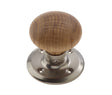 This is an image showing the Frelan - French Oak Unsprung Mortice Knobs - Satin Nickel available to order from T.H. Wiggans Ironmongery in Kendal