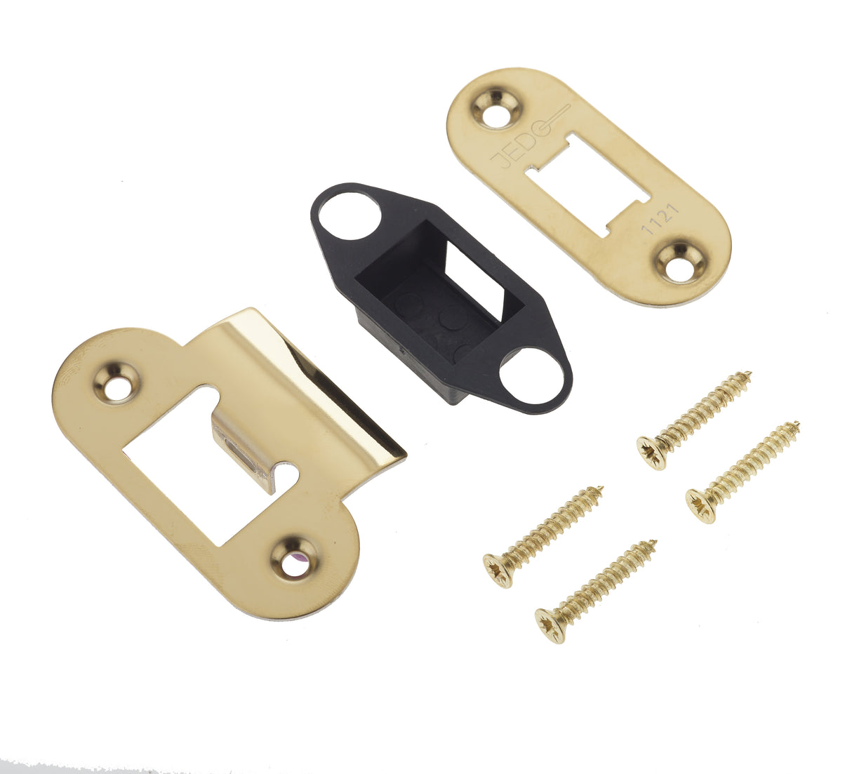 This is an image showing the Frelan - PVD Radiused accessory pack for JL-HDT Hvy duty latch available to order from T.H. Wiggans Ironmongery in Kendal