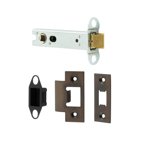 This is an image showing the Frelan - 102mm DB Heavy duty tubular latch available to order from T.H. Wiggans Ironmongery in Kendal