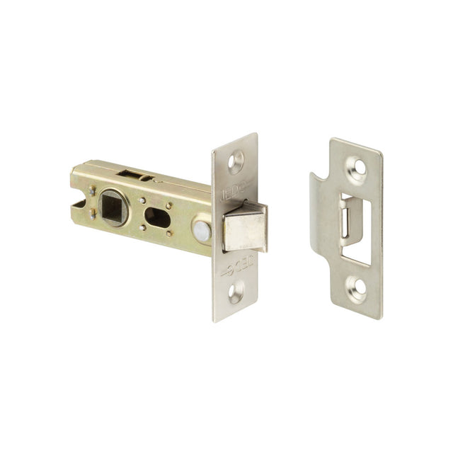 This is an image showing the Frelan - 63mm NP Tubular latch available to order from T.H. Wiggans Ironmongery in Kendal