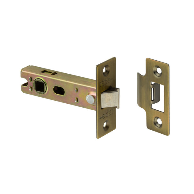 This is an image showing the Frelan - 75mm AB Tubular latch available to order from T.H. Wiggans Ironmongery in Kendal