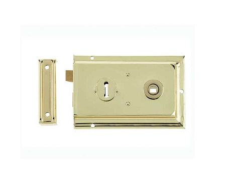 This is an image showing the Frelan - 152.5x102mm EB Rim lock available to order from T.H. Wiggans Ironmongery in Kendal