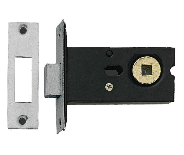 This is an image showing the Frelan - 76mm SSS Bathroom deadbolt (8mm spindle) available to order from T.H. Wiggans Ironmongery in Kendal