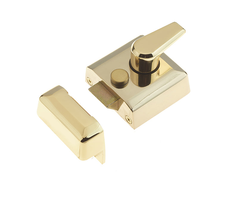 This is an image showing the Frelan - PB Narrow nightlatch available to order from T.H. Wiggans Ironmongery in Kendal