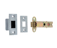 This is an image showing the Frelan - 150mm SS/PB double sprung tubular latch available to order from T.H. Wiggans Ironmongery in Kendal