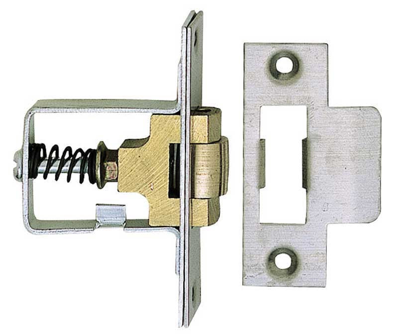 This is an image showing the Frelan - Rollerbolt Catch - Satin Stainless Steel available to order from T.H. Wiggans Ironmongery in Kendal