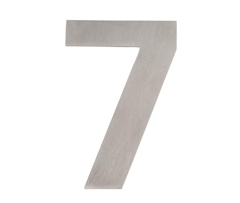 This is an image showing the Frelan - 150mm No.7 Numeral - Grade 304 Satin Stainless Steel available to order from T.H. Wiggans Ironmongery in Kendal