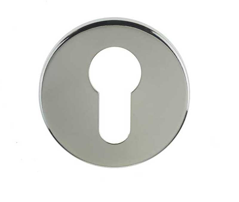 This is an image showing the Frelan - Euro Profile Escutcheon 52mm x 5mm - Grade 304 Polished Stainless Steel available to order from T.H. Wiggans Ironmongery in Kendal