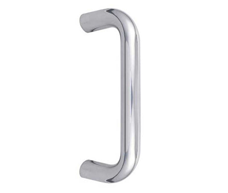 This is an image showing the Frelan - 150x19mm PSS D shape pull handle B/T Grade 304 available to order from T.H. Wiggans Ironmongery in Kendal