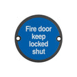 This is an image showing the Frelan - Stainless Steel Fire Door Keep Locked Shut 75mm Black available to order from T.H. Wiggans Ironmongery in Kendal