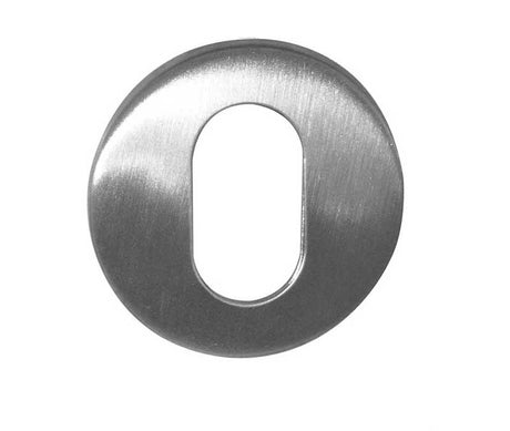 This is an image showing the Frelan - Oval Profile Escutcheon 52mm x 5mm - Grade 304 Satin Stainless Steel available to order from T.H. Wiggans Ironmongery in Kendal