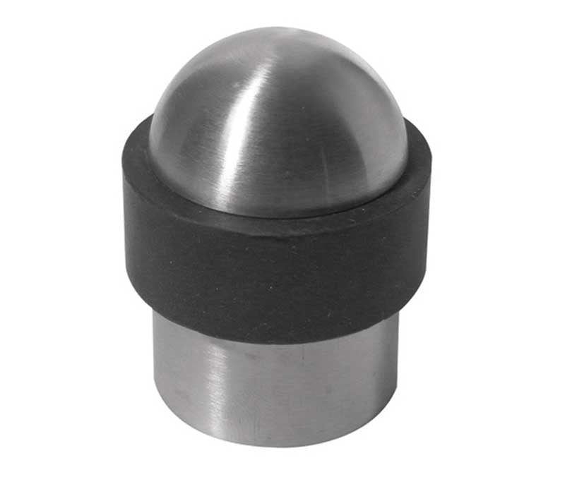 This is an image showing the Frelan - Dome Top Door Stop - Grade 304 Satin Stainless Steel available to order from T.H. Wiggans Ironmongery in Kendal