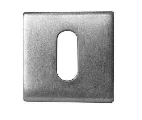 This is an image showing the Frelan - Standard Key Profile Square Escutcheon - Grade 304 Satin Stainless Stee available to order from T.H. Wiggans Ironmongery in Kendal