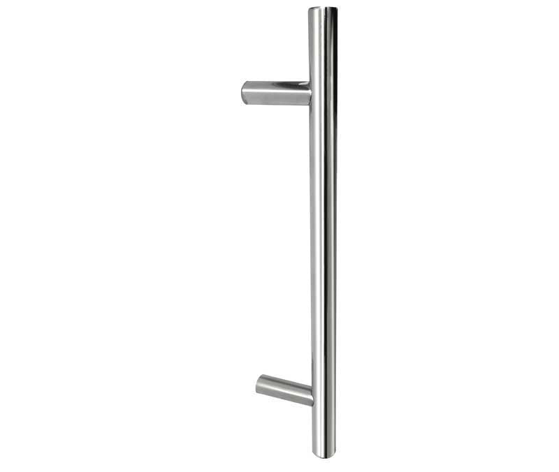 This is an image showing the Frelan - Bolt Through Guardsman Pull Handle 400x19mm (300mm Centres) - Grade 304 available to order from T.H. Wiggans Ironmongery in Kendal