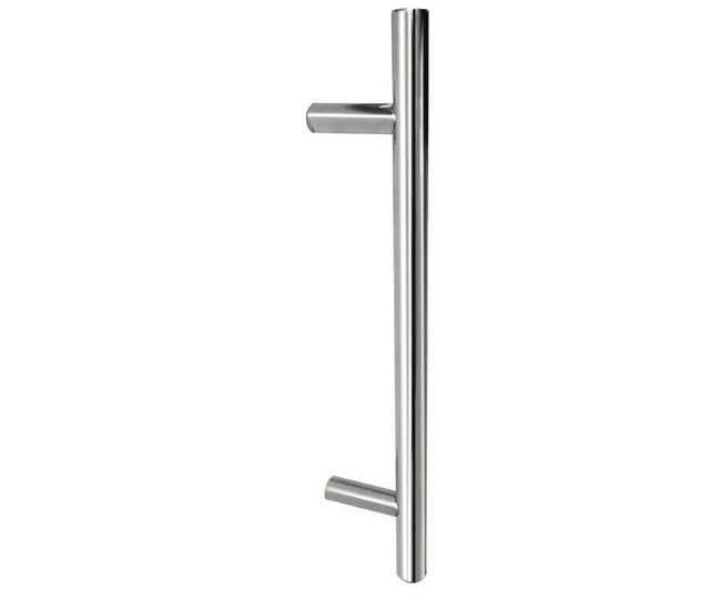 This is an image showing the Frelan - Bolt Through Guardsman Pull Handle 1000x25mm (900mm Centres) - Grade 30 available to order from T.H. Wiggans Ironmongery in Kendal