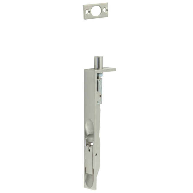 This is an image showing the Frelan - Square Profile Lever Action Flush Bolts 150x20mm - Grade 304 Satin Stai available to order from T.H. Wiggans Ironmongery in Kendal