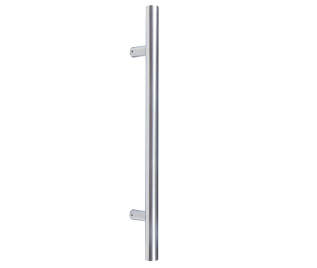 This is an image showing the Frelan - Bolt Through Guardsman Pull Handle 600x32mm (400mm Centres) - Grade 304 available to order from T.H. Wiggans Ironmongery in Kendal