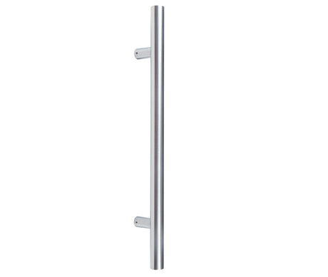 This is an image showing the Frelan - Bolt Through Guardsman Pull Handle 1800x32mm (1600mm Centres) - Grade 3 available to order from T.H. Wiggans Ironmongery in Kendal