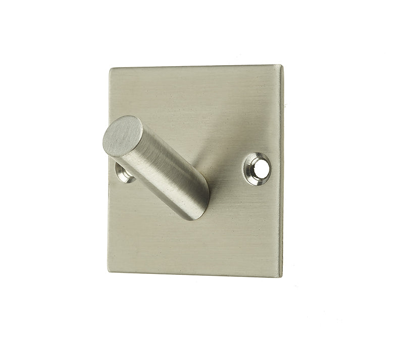 This is an image showing the Frelan - Single Robe Hook - Grade 304 Satin Stainless Steel available to order from T.H. Wiggans Ironmongery in Kendal