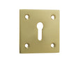 This is an image showing the Frelan - Square Escutcheon Standard Keyway - Polished Brass available to order from T.H. Wiggans Ironmongery in Kendal