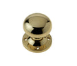 This is an image showing the Frelan - Mushroom Unsprung Mortice Knobs - Polished Brass available to order from T.H. Wiggans Ironmongery in Kendal