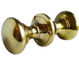 This is an image showing the Frelan - Kontrax Rim Knobs - Polished Brass available to order from T.H. Wiggans Ironmongery in Kendal