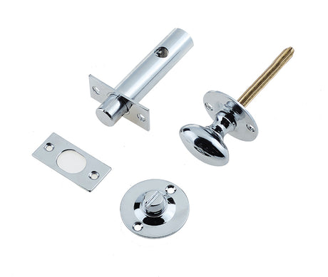 This is an image showing the Frelan - Bathroom Bolt c/w Mortice Bolt - Polished Chrome available to order from T.H. Wiggans Ironmongery in Kendal