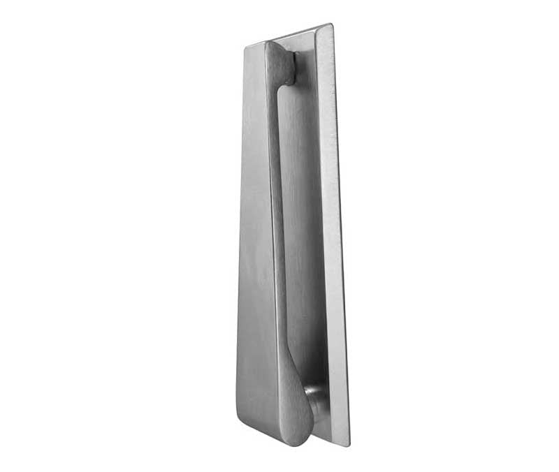 This is an image showing the Frelan - Contemporary Door Knocker - Satin Chrome available to order from T.H. Wiggans Ironmongery in Kendal