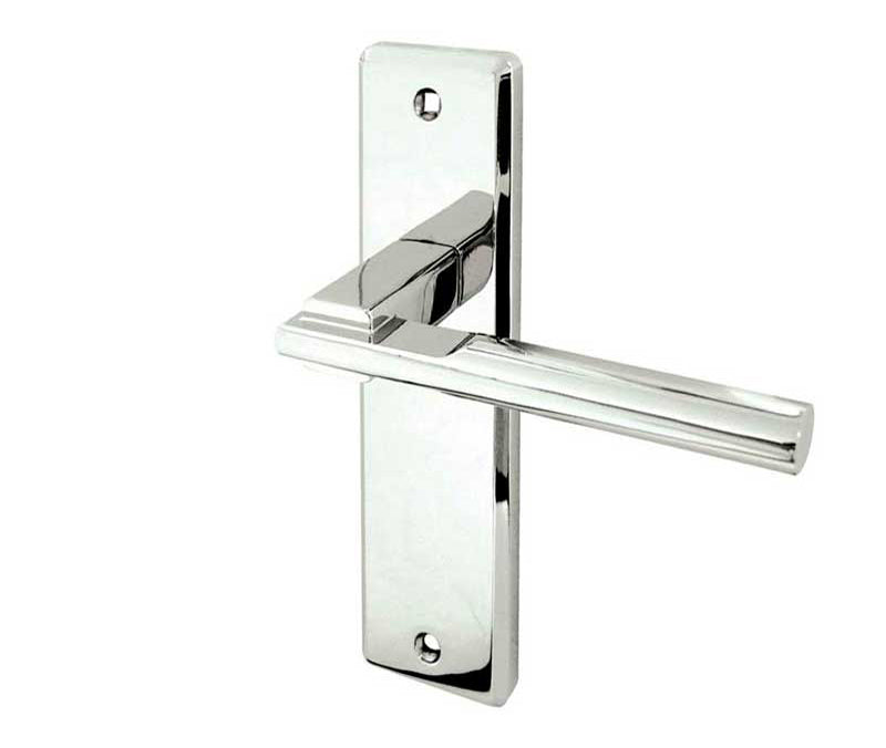 This is an image showing the Frelan - 180x50mm PC Delta lever latch available to order from T.H. Wiggans Ironmongery in Kendal