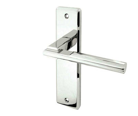 This is an image showing the Frelan - 180x50mm PC Delta lever latch available to order from T.H. Wiggans Ironmongery in Kendal