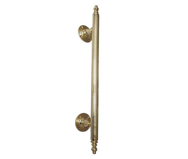 This is an image showing the Frelan - Regent 460mm Pull Handle - Polished Brass available to order from T.H. Wiggans Ironmongery in Kendal