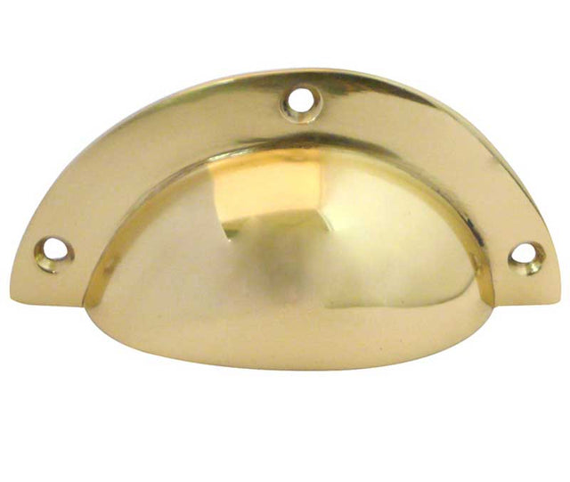 This is an image showing the Frelan - Drawer Pull - Polished Brass available to order from T.H. Wiggans Ironmongery in Kendal